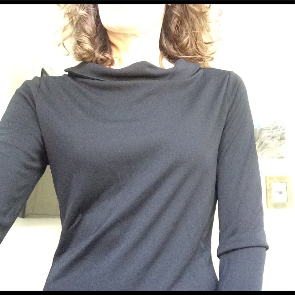 Black loose mock top
